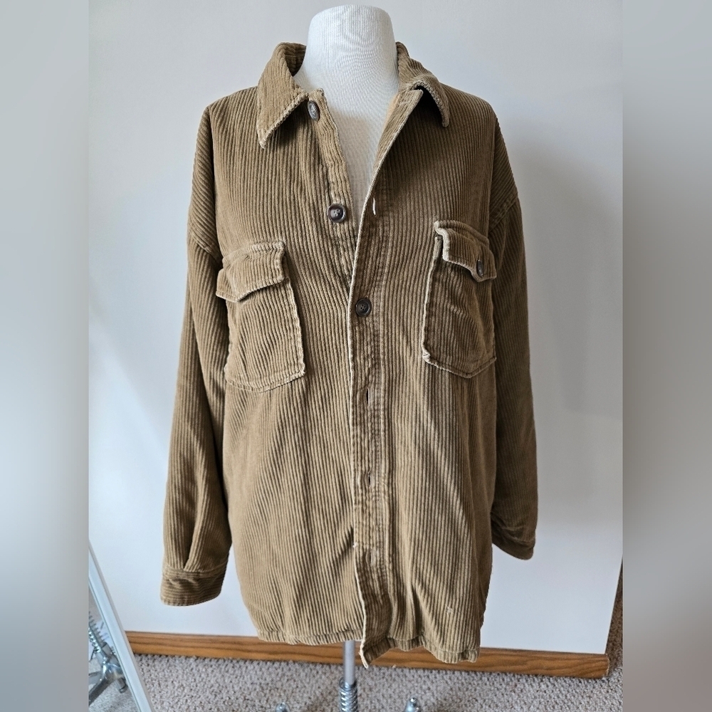 Vintage Abercrombie & Fitch Men's Tan Corduroy Jacket Size XL.